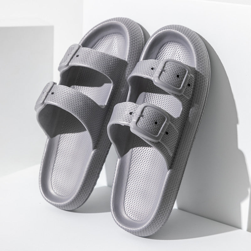 Grey The Original Cloud Sandals™ with two sleek straps, providing subtle style and lasting comfort for any occasion