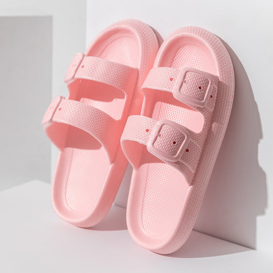 Pink The Original Cloud Sandals™ with two straps, showcasing comfort and style for everyday wear.