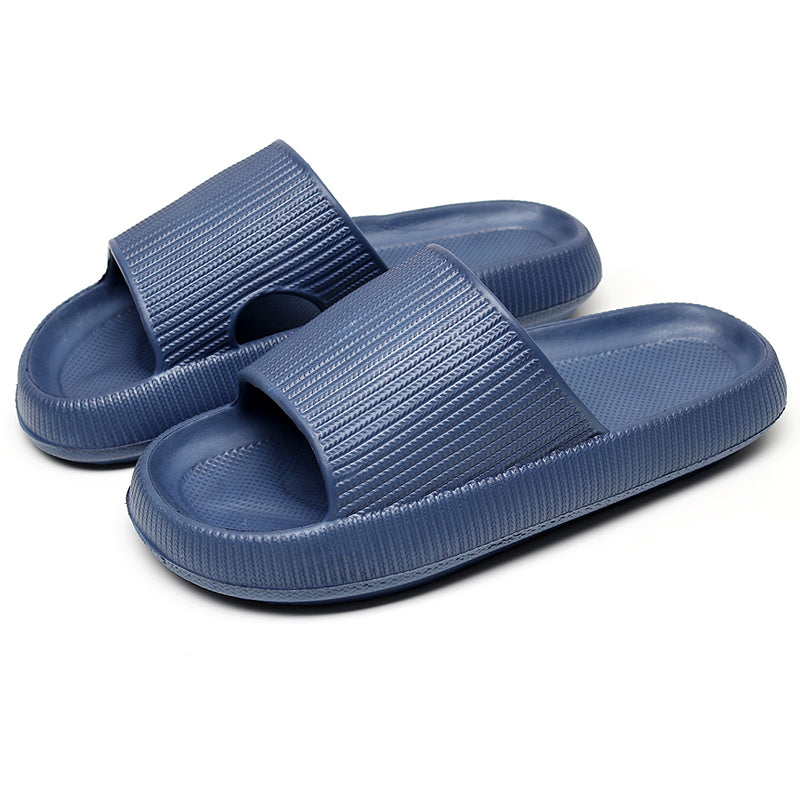 Navy blue CloudSlides™ showcasing a deep, versatile tone and ultra-soft sole for comfortable, all-day wear