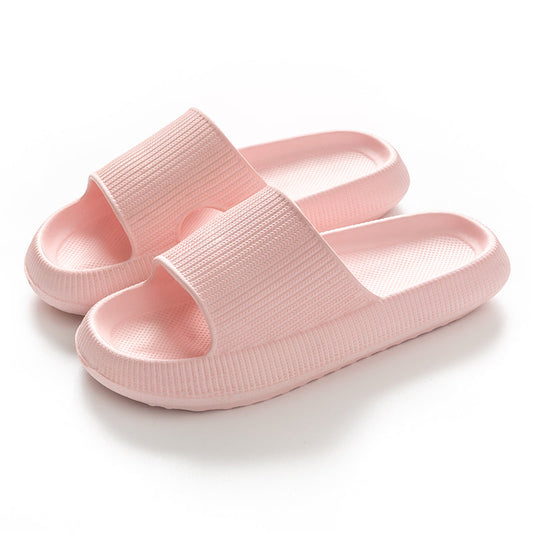 Classic pink CloudSlides™ offering soft foot support and a warm, playful color for relaxed, stylish living